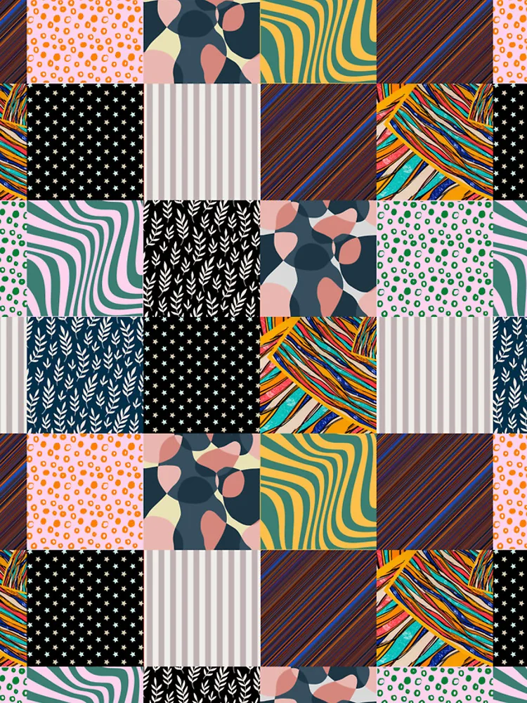 Thumbnail 4 of 4, iPhone Case, Random Square Pattern | Multi Designer Square Patterns | Square Tiles Patterns designed and sold by SeemDev786.