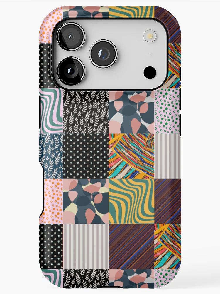 Thumbnail 1 of 4, iPhone Case, Random Square Pattern | Multi Designer Square Patterns | Square Tiles Patterns designed and sold by SeemDev786.
