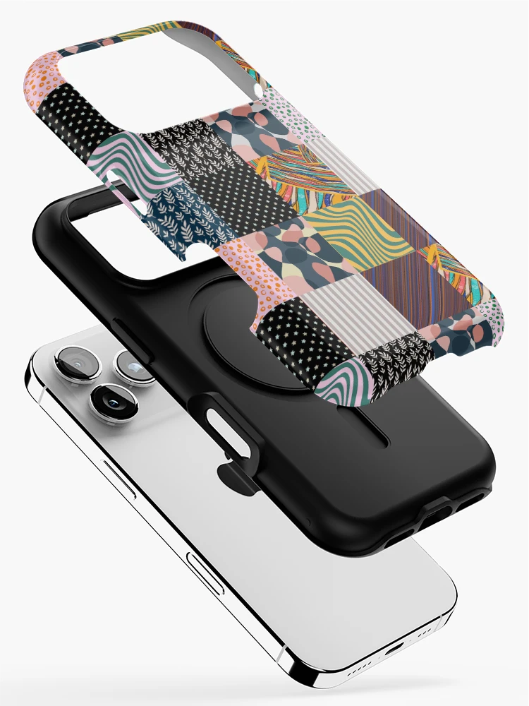 Thumbnail 2 of 4, iPhone Case, Random Square Pattern | Multi Designer Square Patterns | Square Tiles Patterns designed and sold by SeemDev786.