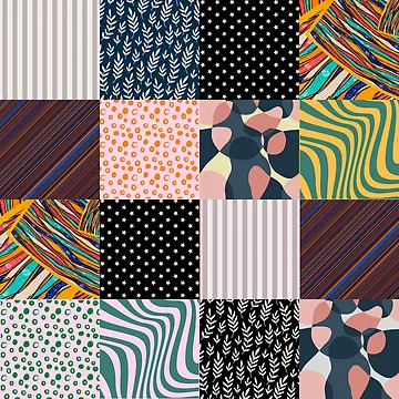Artwork thumbnail, Random Square Pattern | Multi Designer Square Patterns | Square Tiles Patterns by SeemDev786