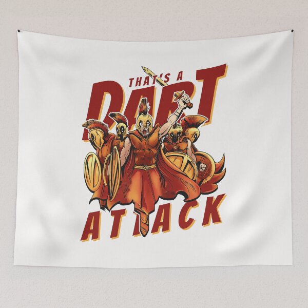 Item preview, Darts Attack Spartans designed and sold by OmmeDesigns.