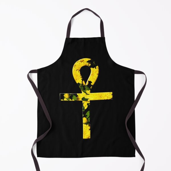 Item preview, ankh symbol yellow flowers filled designed and sold by CivilizActions.
