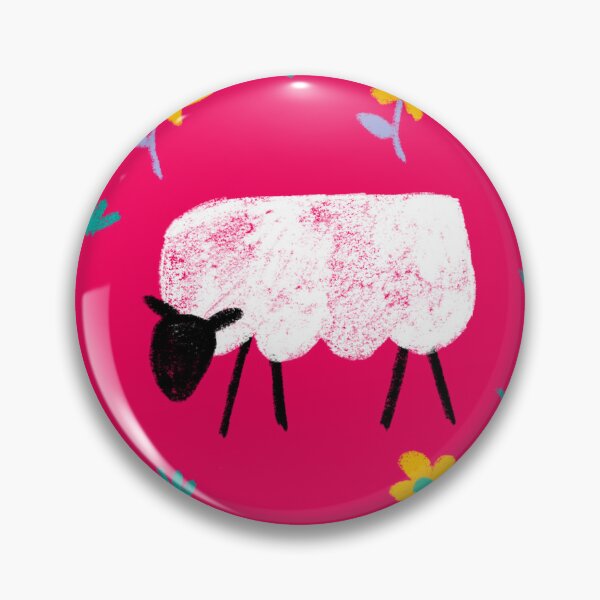 Item preview, Sheep at work on pink – seamless pattern designed and sold by colorofmagic.
