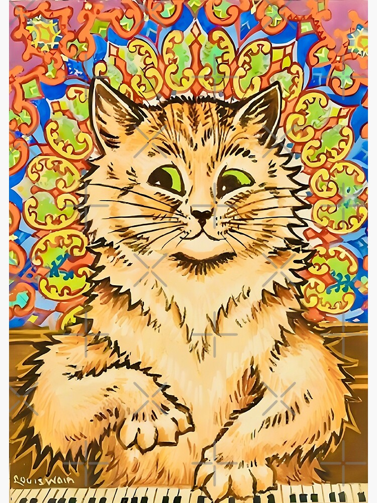 Party Cats Painting by Louis Wain Art Print Cats Smoking 