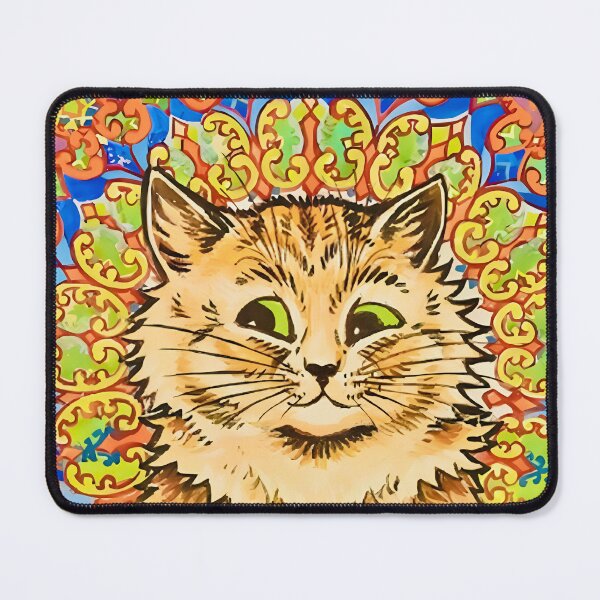 Item preview, Cat Playing a Piano in Front of a Psychedelic Background by Louis Wain designed and sold by WonderweissStudio.