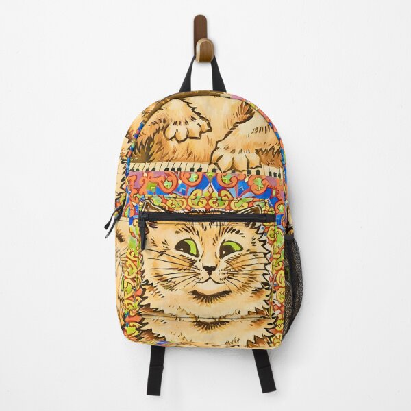 Item preview, Cat Playing a Piano in Front of a Psychedelic Background by Louis Wain designed and sold by WonderweissStudio.