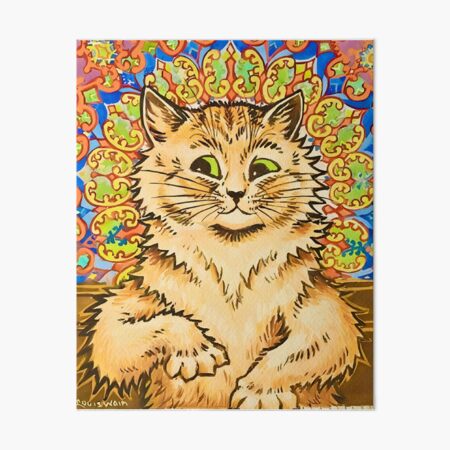 A Shy Offering by Louis Wain Wood Print by Orca Art Gallery - Pixels