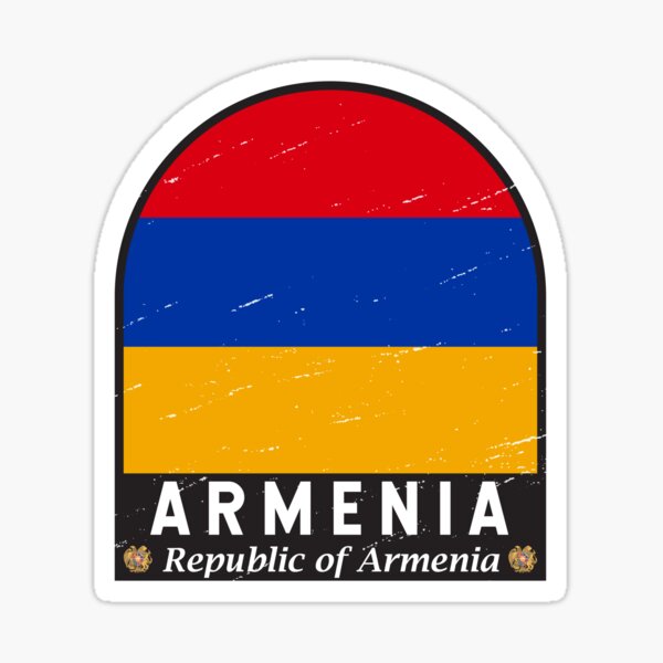 Item preview, Armenia Flag Emblem Distressed Vintage designed and sold by KrisSidDesigns.