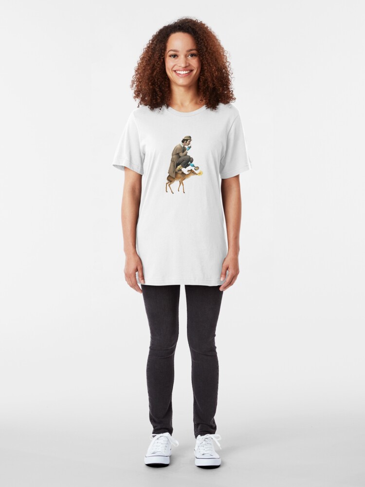 Alternate view of Dik Dik Dick | Digital Illustration Slim Fit T-Shirt