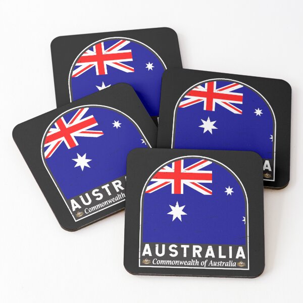Item preview, Australia Flag Emblem Distressed Vintage designed and sold by KrisSidDesigns.