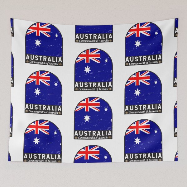 Item preview, Australia Flag Emblem Distressed Vintage designed and sold by KrisSidDesigns.