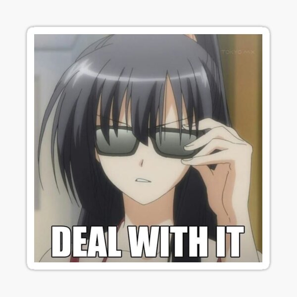 Anime deal with it Sticker