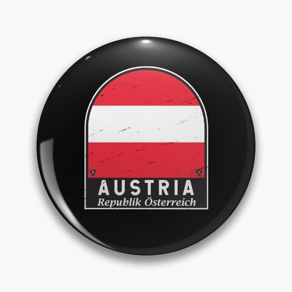 Item preview, Austria Flag Emblem Distressed Vintage designed and sold by KrisSidDesigns.