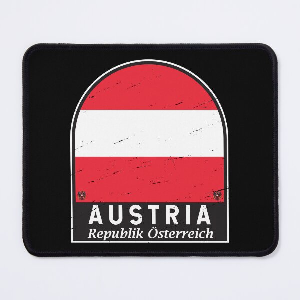 Item preview, Austria Flag Emblem Distressed Vintage designed and sold by KrisSidDesigns.
