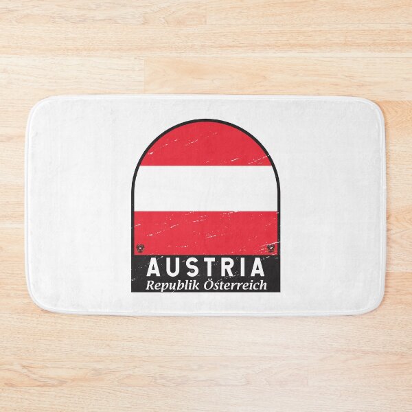 Item preview, Austria Flag Emblem Distressed Vintage designed and sold by KrisSidDesigns.