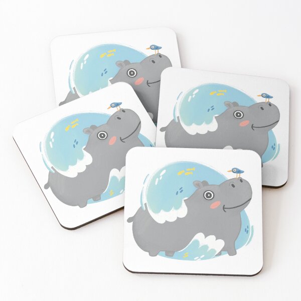 Item preview, Happy Hippo Illustrated designed and sold by SleepyLilSloth.