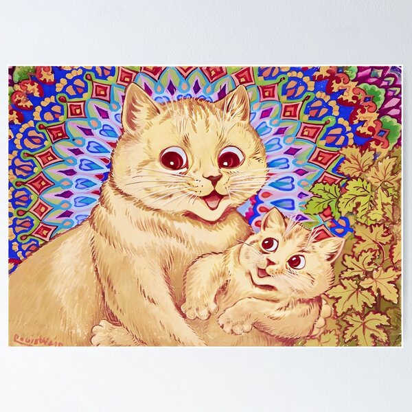 25 Louis Wain Prints - A Cat Alphabet.: 25 cheerful and funny vintage AZ  cat prints to hang at home!