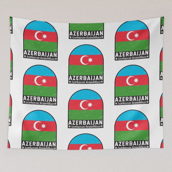 Item preview, Azerbaijan Flag Emblem Distressed Vintage designed and sold by KrisSidDesigns.