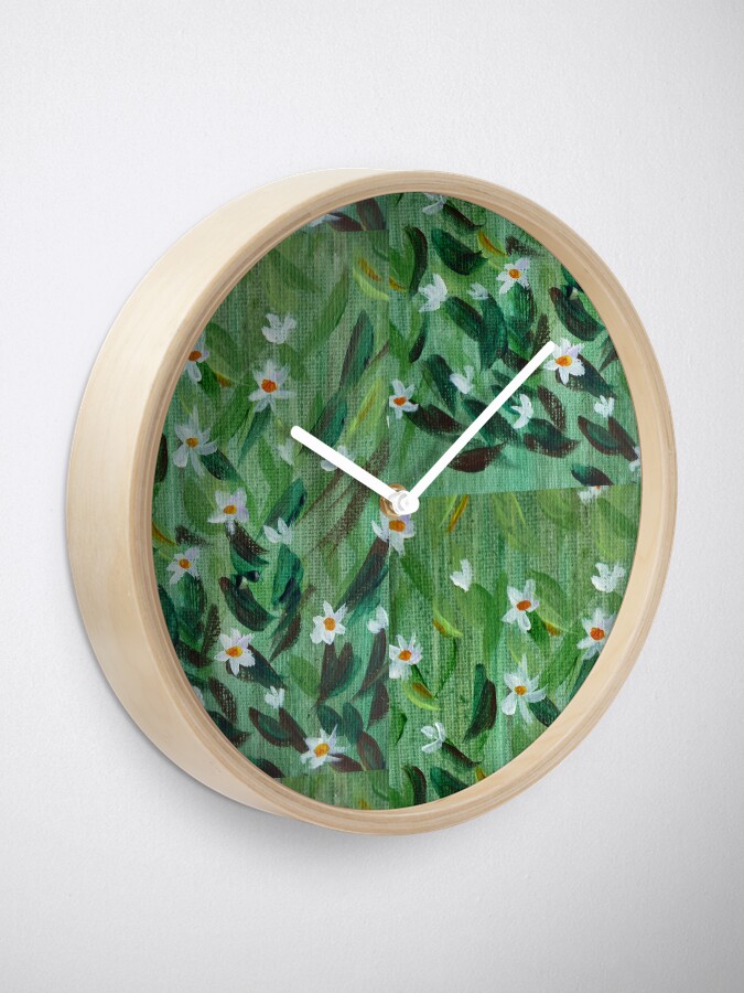 Alternate view of Daisies Clock