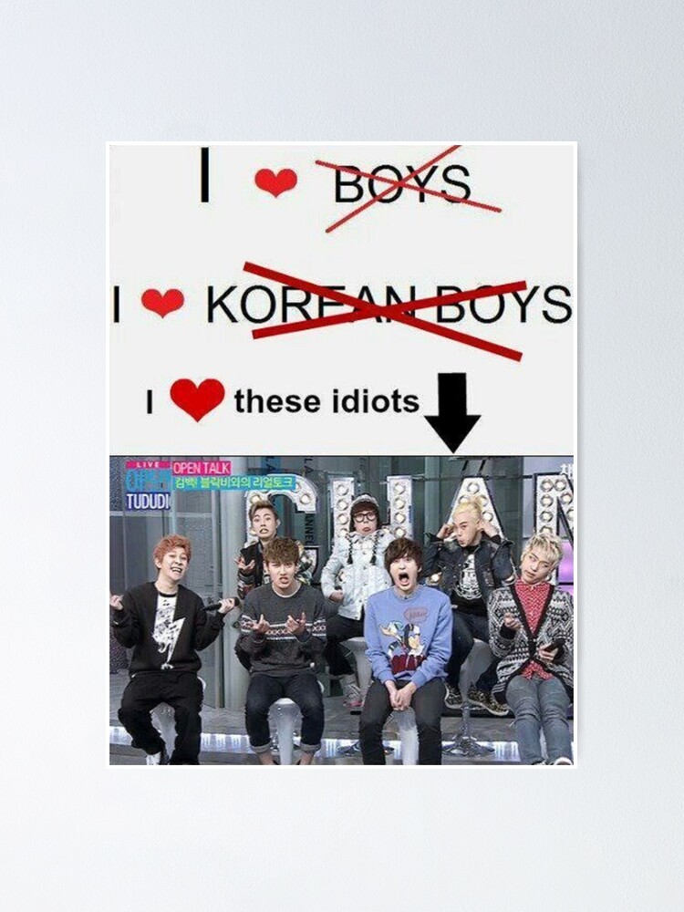 I Love Block B Poster By Cake15305 Redbubble