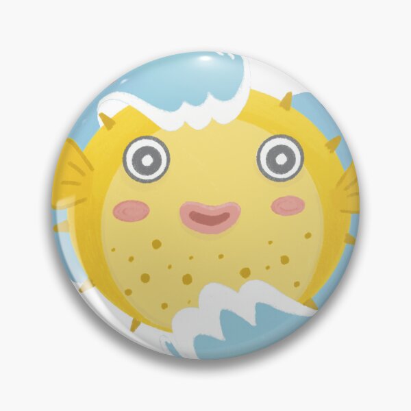 Item preview, Yellow Puffer Fish Illustrated designed and sold by SleepyLilSloth.