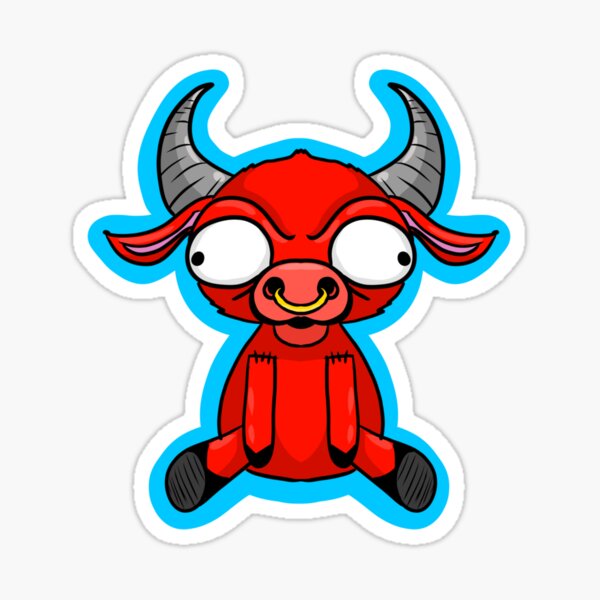 "Red bull" Sticker for Sale by GlacialGothique Redbubble