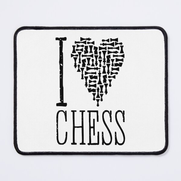 Item preview, I Love Chess Heart Player Master Coach Pieces Mosaic designed and sold by GrandeDuc.