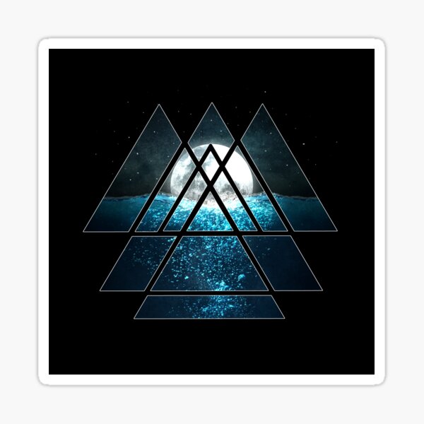 Item preview, Sacred Geometry Triangles - Oceanic Moon  designed and sold by maryedenoa.