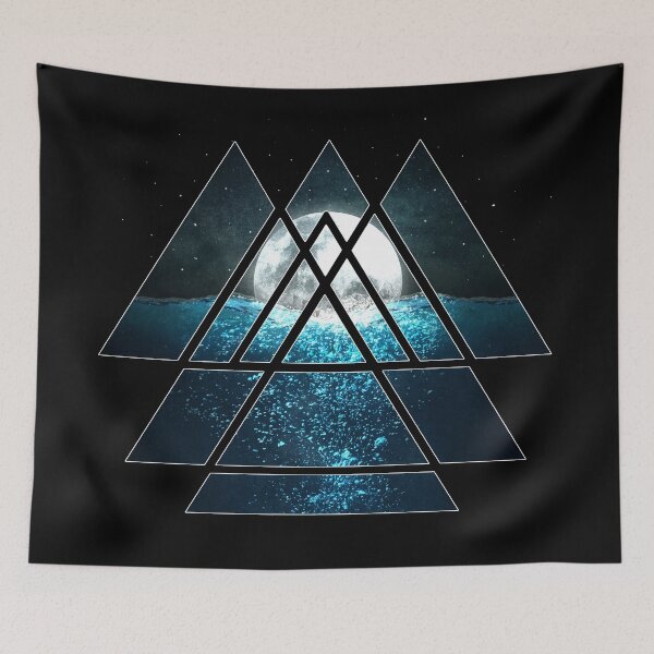 Item preview, Sacred Geometry Triangles - Oceanic Moon  designed and sold by maryedenoa.