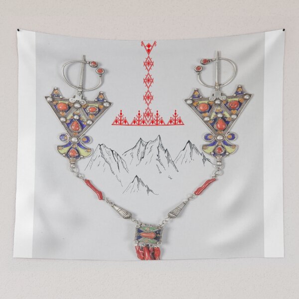 Item preview, Kabyle Berber Amazigh patterns original art Comforter designed and sold by Shopka France.