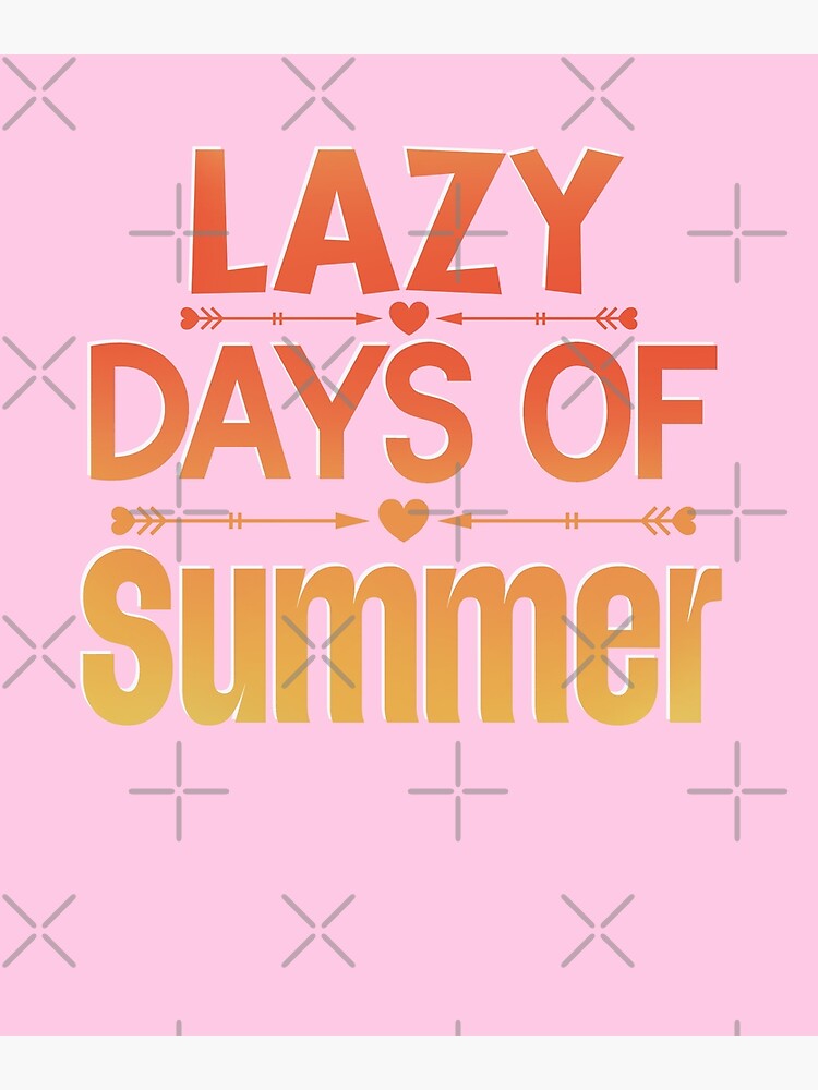 Diseño De Camiseta Lazy Days Of Summer | Vector Premium