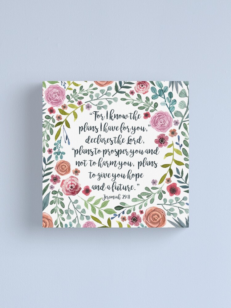 Alternate view of Jeremiah 29:11 Canvas Print