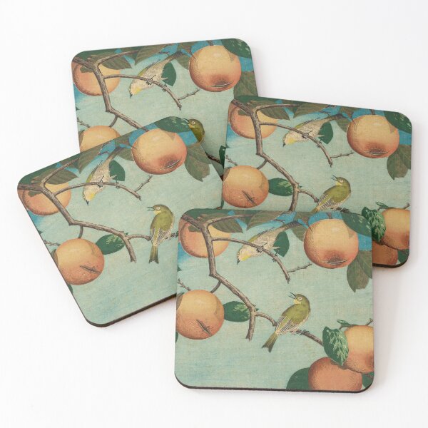 Item preview, Persimmons and White-Eyes Birds designed and sold by JustCoolShop.