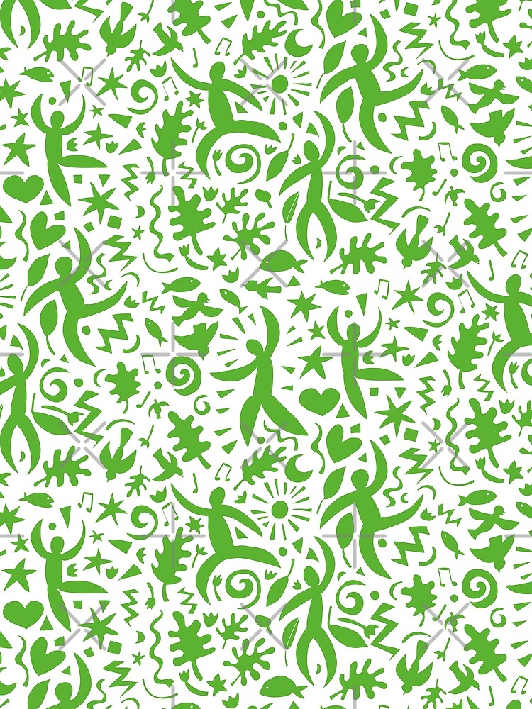 Cuban Salsa - green on white - contemporary dance pattern by Cecca Designs by Cecca-Designs