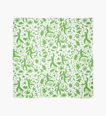 Cuban Salsa - green on white - contemporary dance pattern by Cecca Designs Scarf