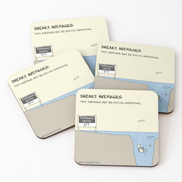 Item preview, Sneaky averages designed and sold by Sketchplanations.