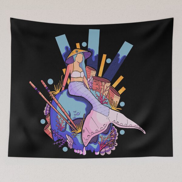 Item preview, The mermaid and the skull designed and sold by Swadeillustrations.