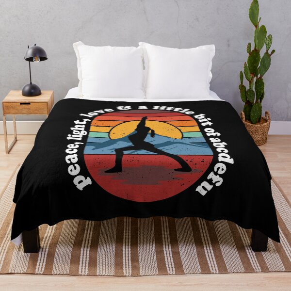 Item preview, Retro Sunset Yoga Surya Namaskar: Peace, Light, Love & A Little Bit Of FU designed and sold by Happy Puppy Print On Demand.