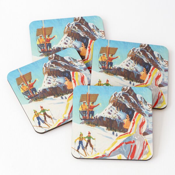 Item preview, BRAUNWALD Resort Canton of Glarus Switzerland Winter Sports Ski Old Holidays Poster designed and sold by retroposters.