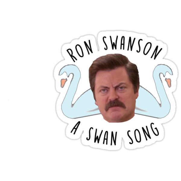 ron swanson macbook sticker