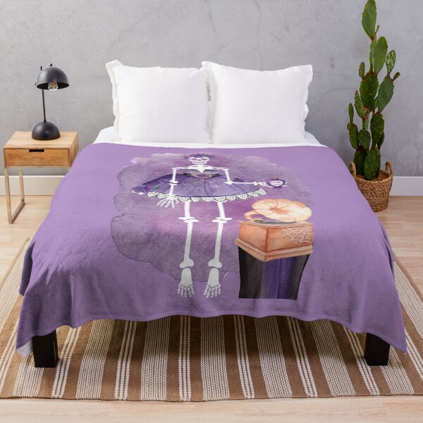 Item preview, Bones and Botany - Purple Vintage Elegant Female Skeleton -  Halloween 2022, Boho Gothic Aesthetic Design for Women designed and sold by zicutza.