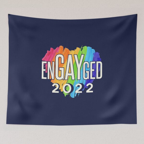 Item preview, Engayged 2022 LGBTQ Rainbow Heart designed and sold by jaygo.