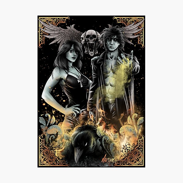SANDMAN - MORPHEUS AND DEATH Photographic Print