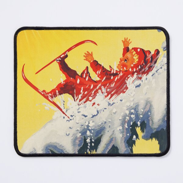 Item preview, CAUX Montreux Canton of Vaud Switzerland Sports D' Hiver Vintage Travel Poster designed and sold by retroposters.