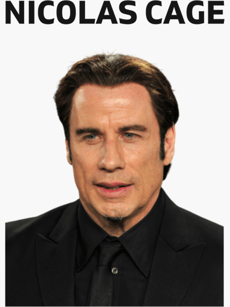 "Face OFF John Travolta Nicolas Cage " Sticker by StiedemanUS Redbubble