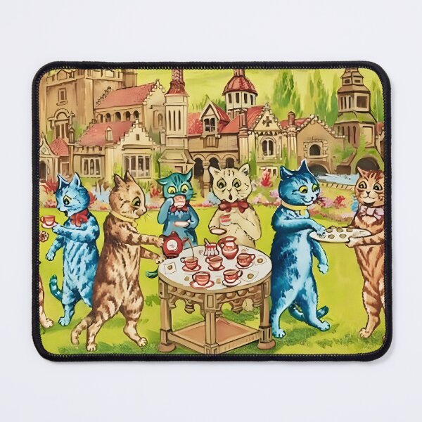 Item preview, A Tea Party on The Lawn by Louis Wain designed and sold by WonderweissStudio.