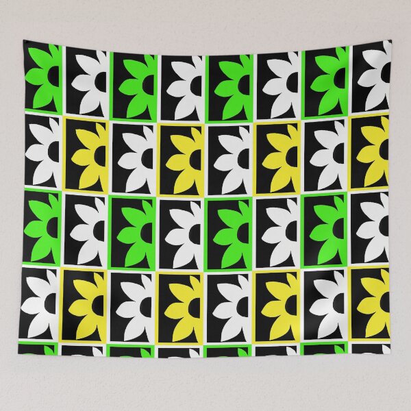 Item preview,  Mod Quad,Half Daisey, Daisey, 1960s Mod, Mid Century Modern, 1960s, Sixties, Big flower print  designed and sold by Nostrathomas66.