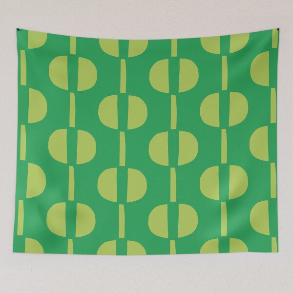Item preview, Modernist Geometric Pattern 469 Green and Chartreuse designed and sold by tonymagnerart.