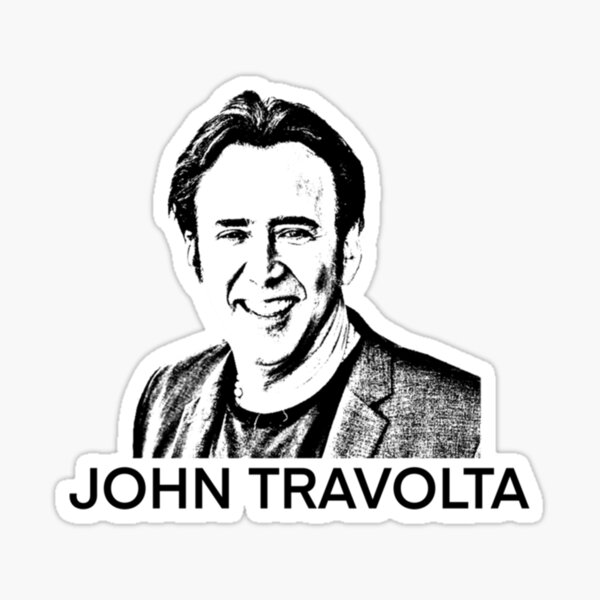Vista previa del artículo con la obra «John Travolta Nicolás Cage», diseñado y vendido por Stiedeman-US.