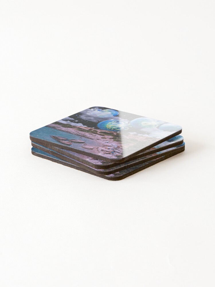 Thumbnail 4 of 5, Coasters (Set of 4), Beach Day designed and sold by RiddhiShah.